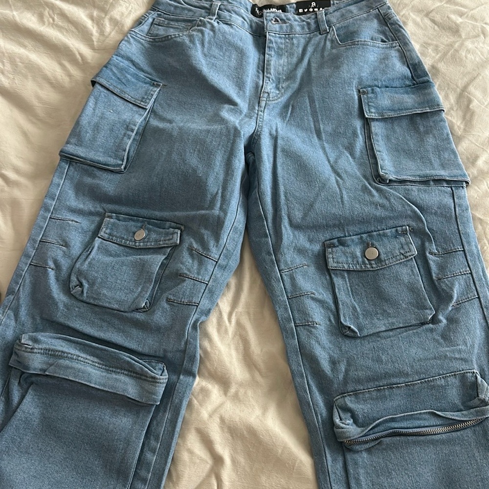 Denim cargo pants NWT!